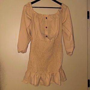 ZAPUL DRESS. Tarnish beige.